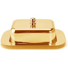“Butter in Style, Serve with Luxury”Luxury Gold Butter Dish with Lid – Elegant Brunch Tableware