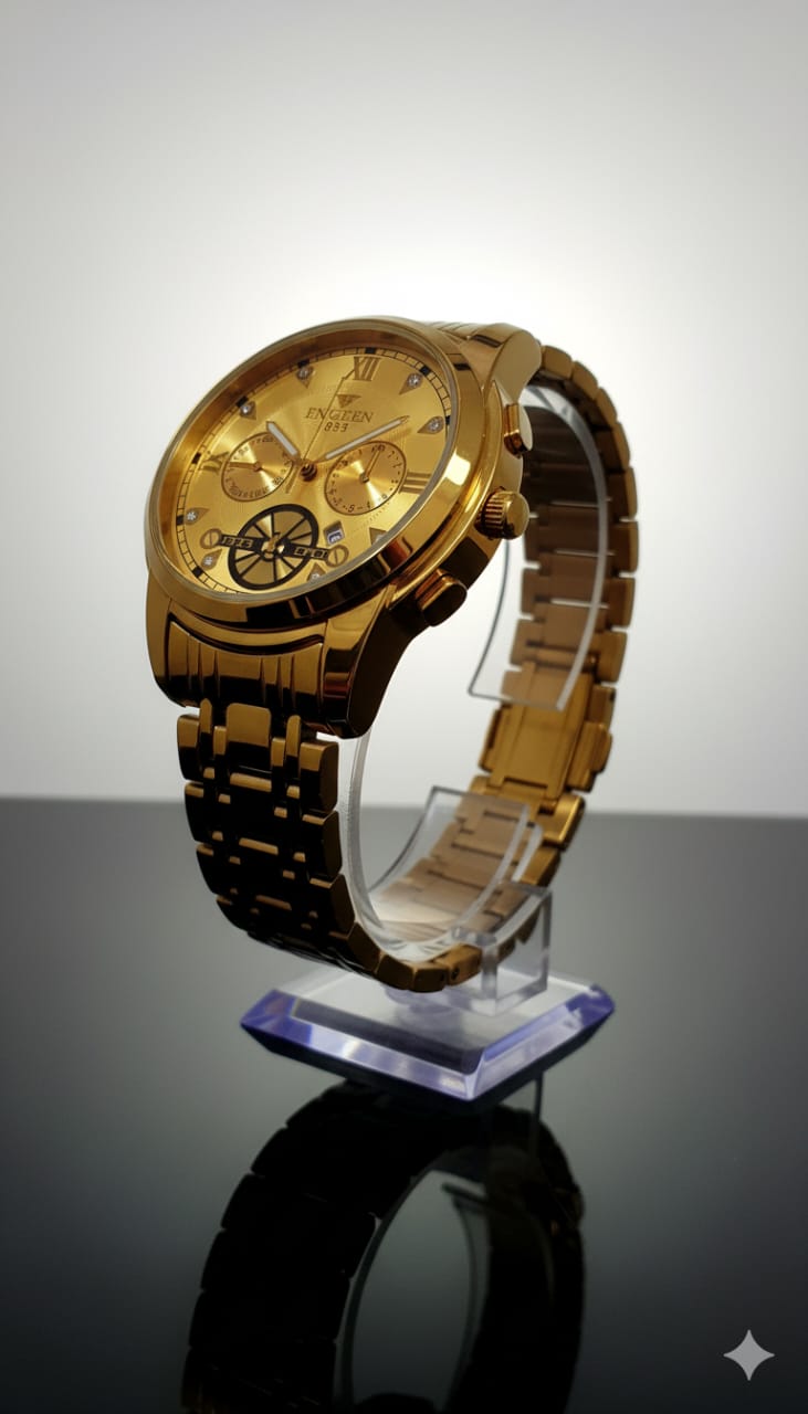 Fngeen "Time, Gilded in Grandeur. Wear the moment."