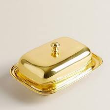 “Butter in Style, Serve with Luxury”Luxury Gold Butter Dish with Lid – Elegant Brunch Tableware